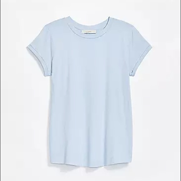 LOFT Tops - LOFT Blue New Crew Tee- Windswept